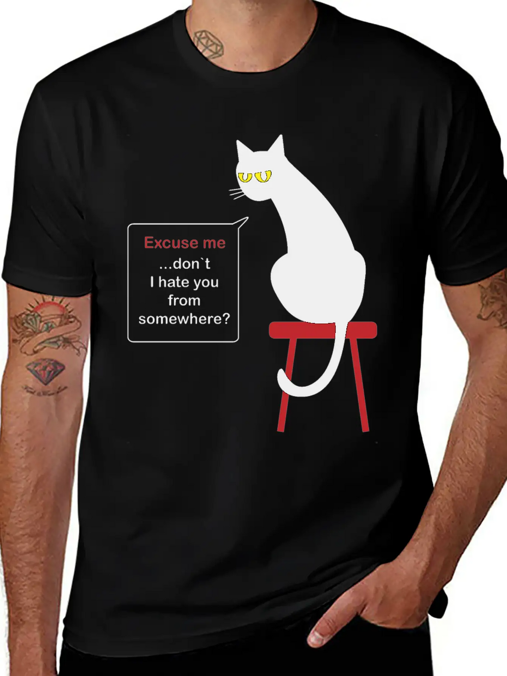 Hateful Cat Unisex Casual T-Shirt – Clean Design For Daily Comfort