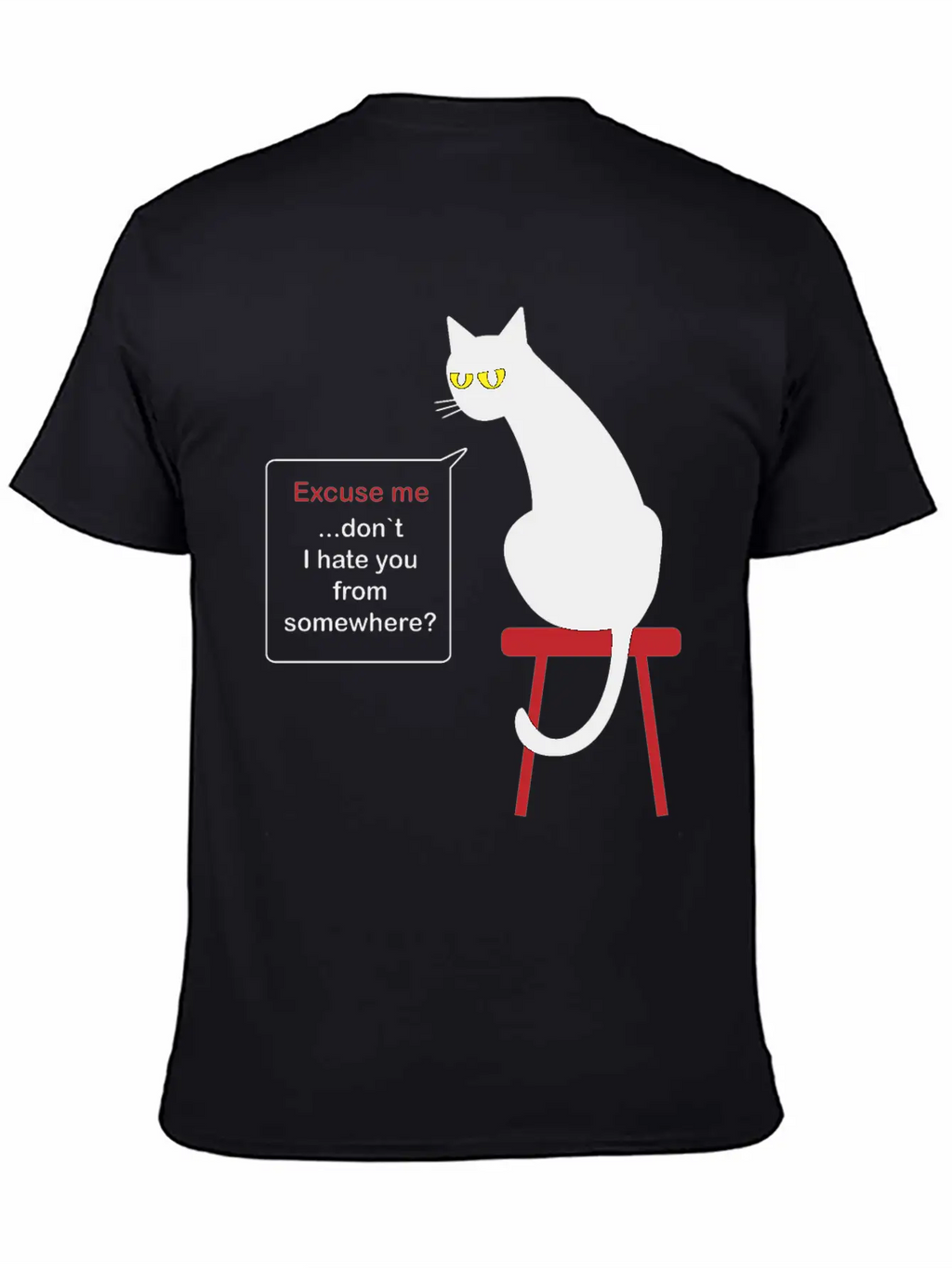 Hateful Cat Unisex Casual T-Shirt – Clean Design For Daily Comfort