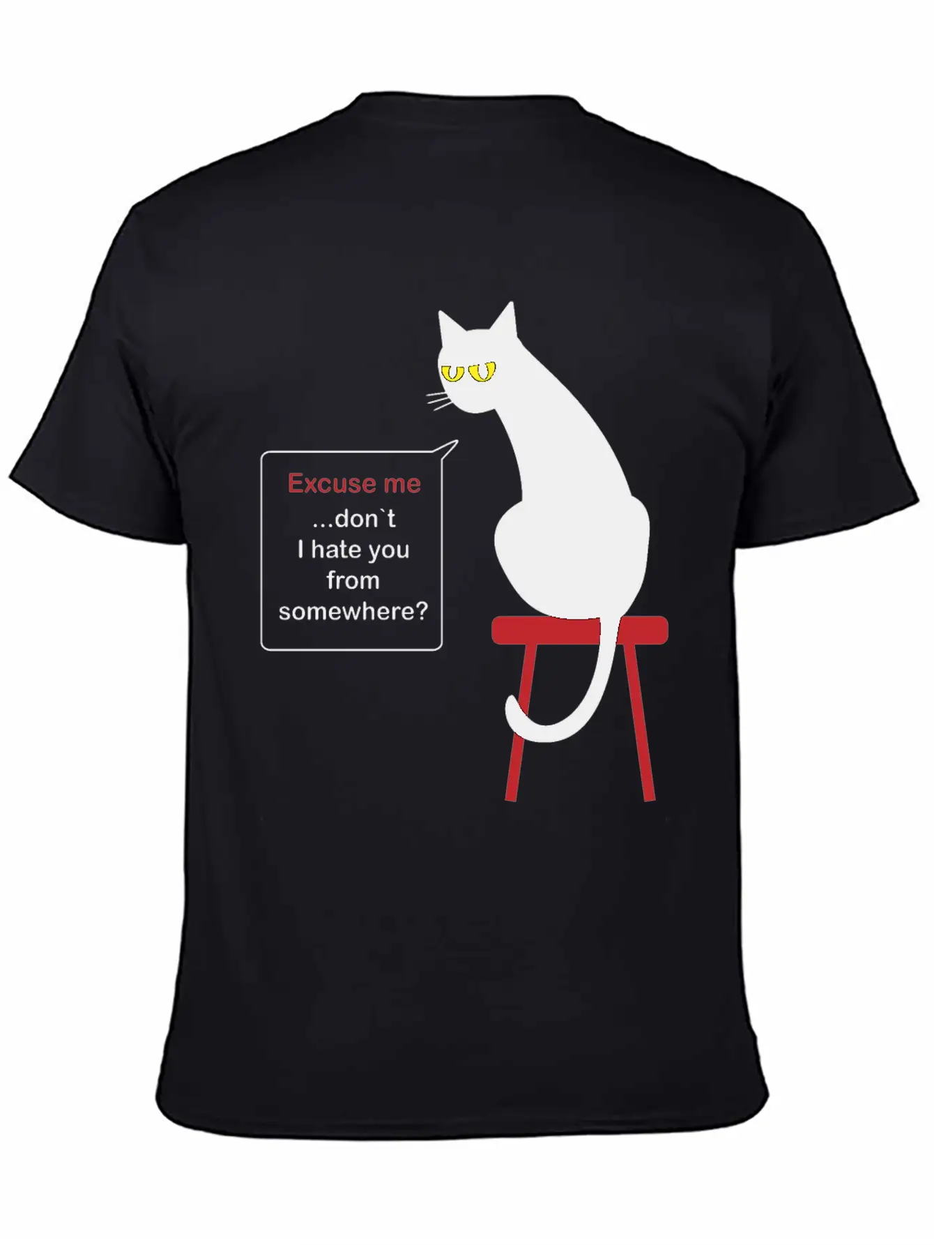 Hateful Cat Unisex Casual T-Shirt – Clean Design For Daily Comfort