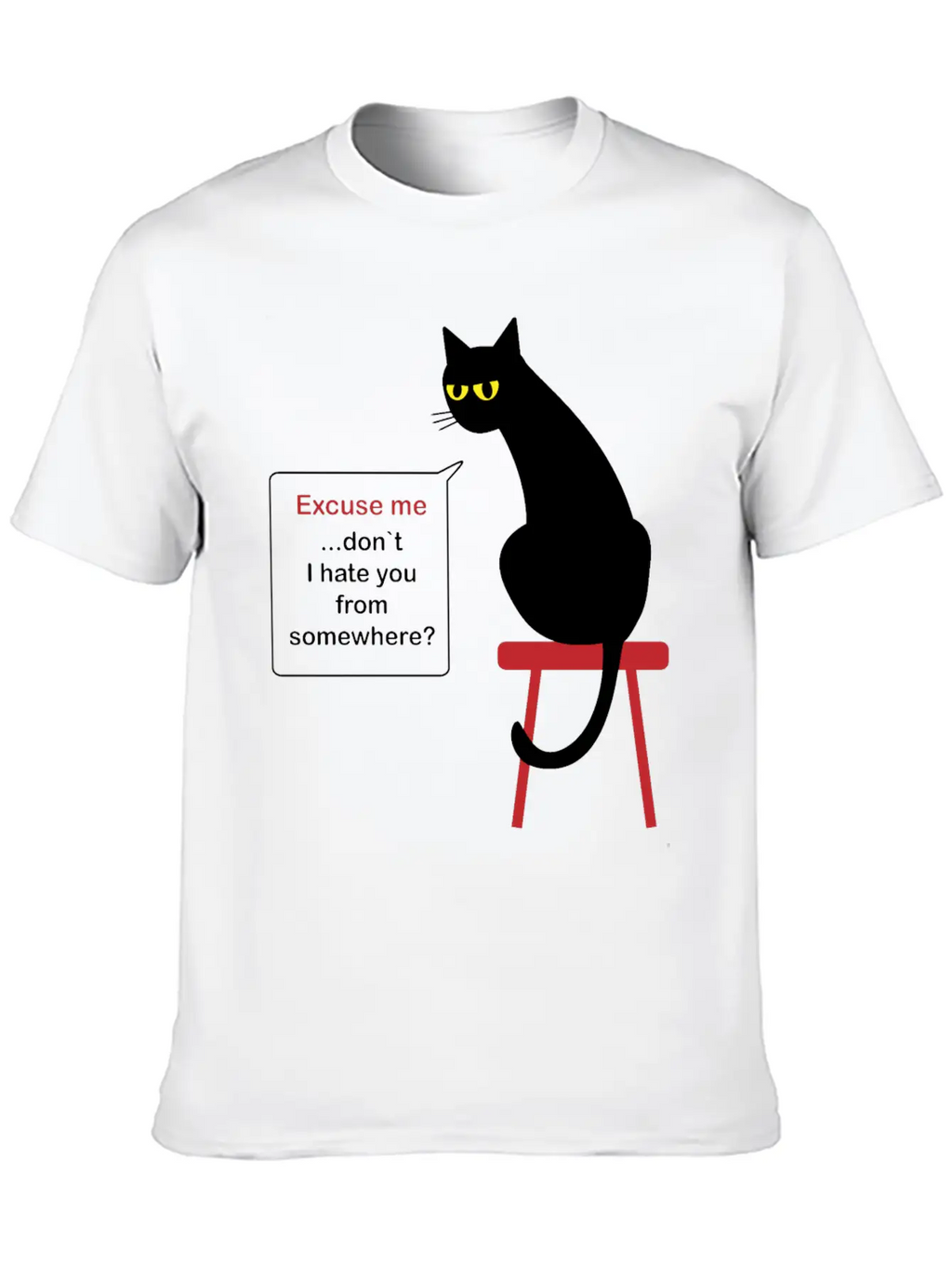 Hateful Cat Unisex Casual T-Shirt – Clean Design For Daily Comfort