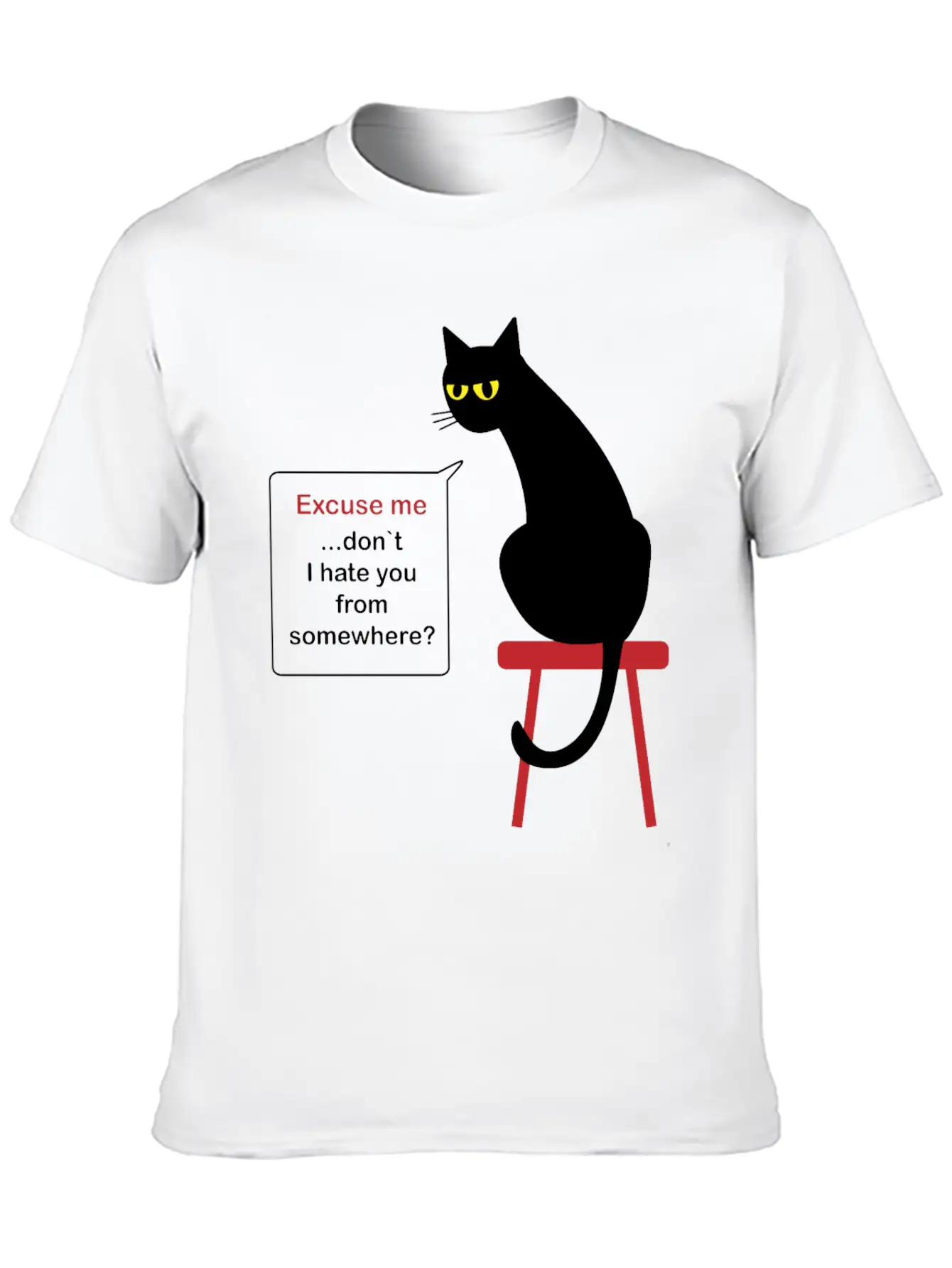 Hateful Cat Unisex Casual T-Shirt – Clean Design For Daily Comfort