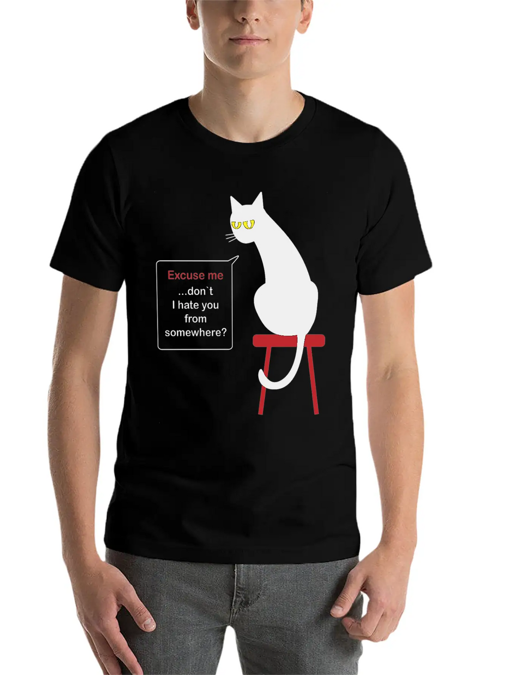 Hateful Cat Unisex Casual T-Shirt – Clean Design For Daily Comfort