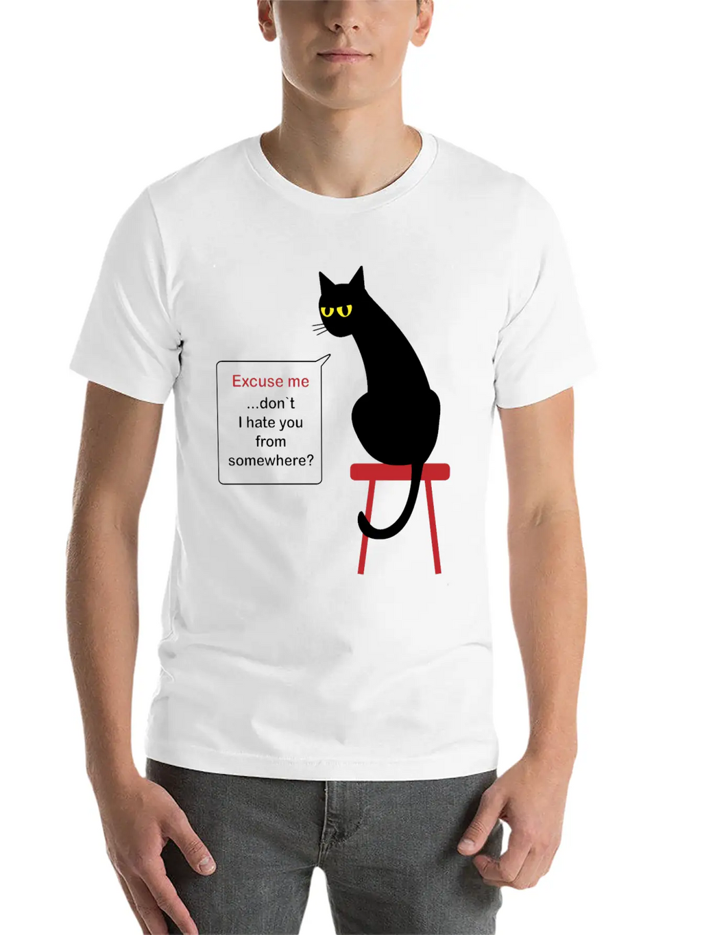 Hateful Cat Unisex Casual T-Shirt – Clean Design For Daily Comfort