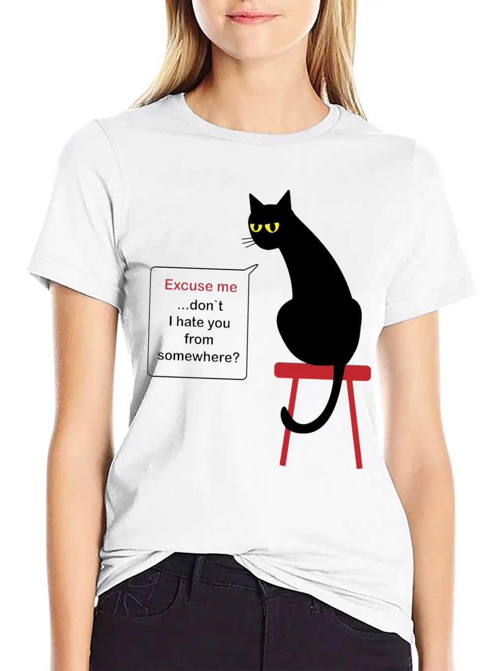 Hateful Cat Unisex Casual T-Shirt – Clean Design For Daily Comfort