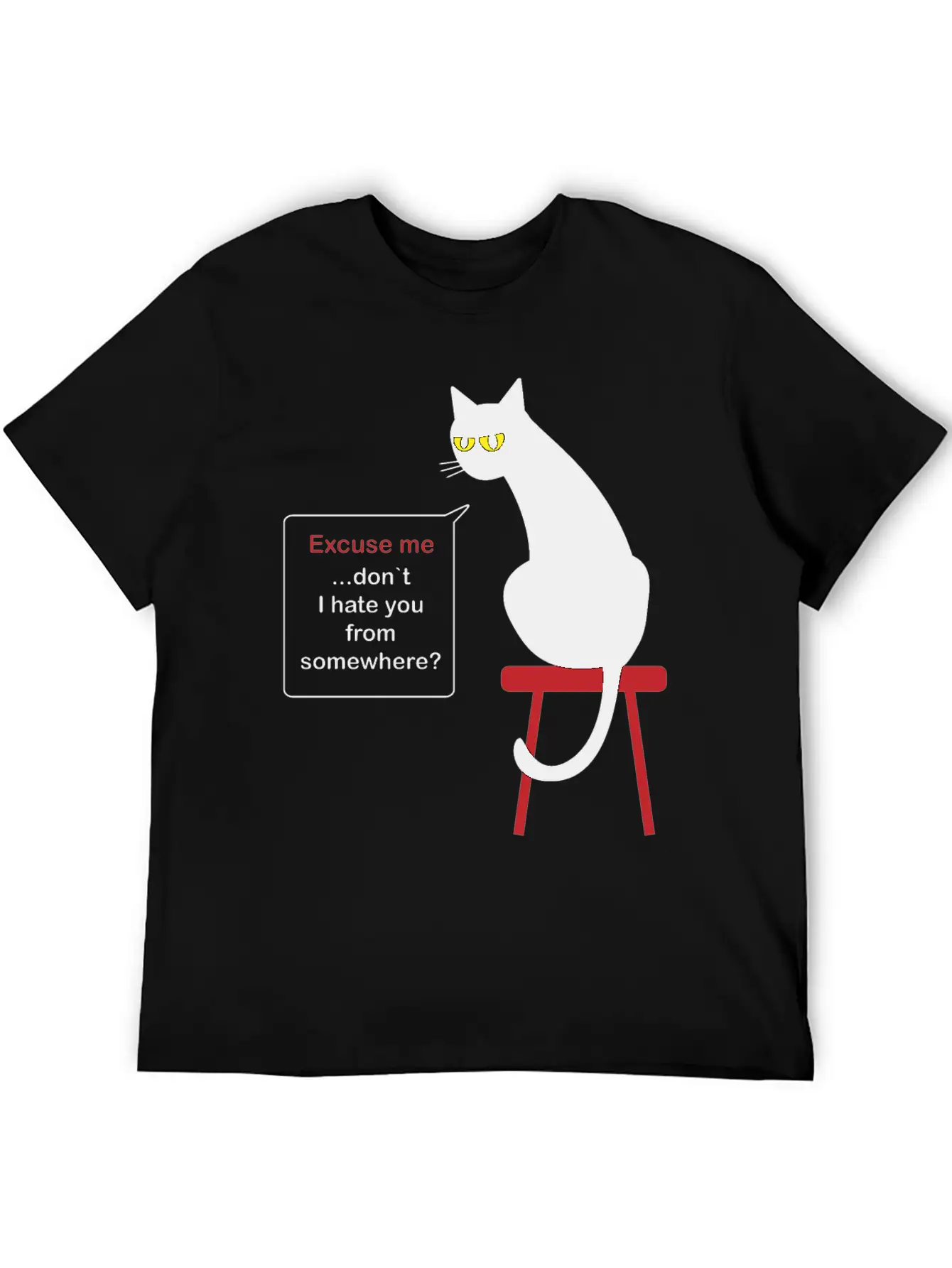 Hateful Cat Unisex Casual T-Shirt – Clean Design For Daily Comfort