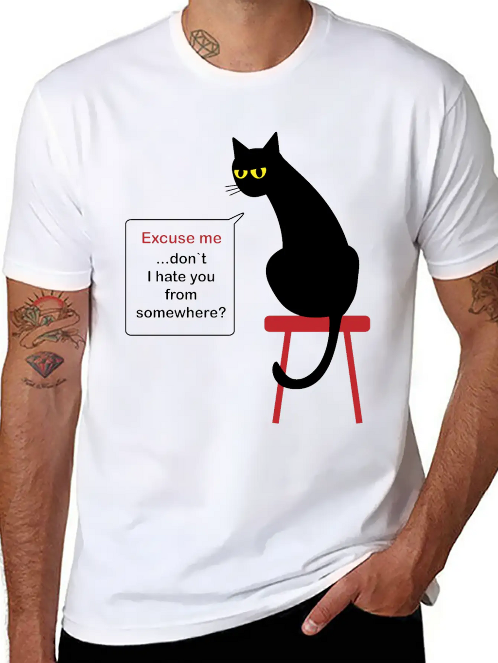 Hateful Cat Unisex Casual T-Shirt – Clean Design For Daily Comfort