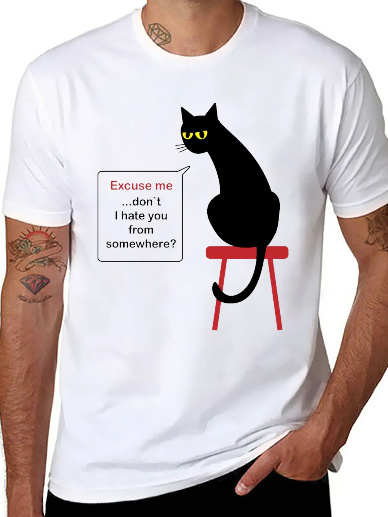 Hateful Cat Unisex Casual T-Shirt – Clean Design For Daily Comfort
