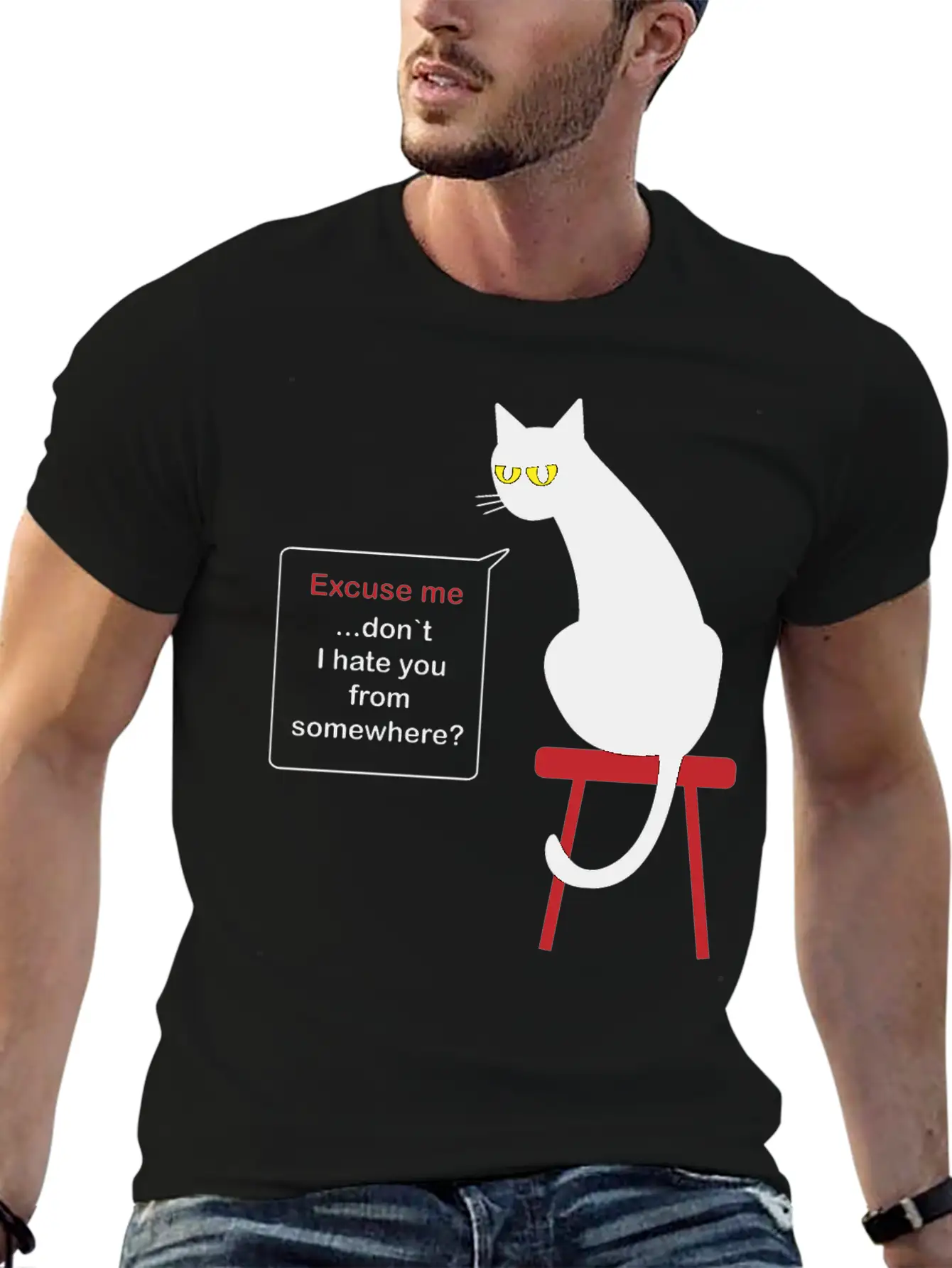 Hateful Cat Unisex Casual T-Shirt – Clean Design For Daily Comfort