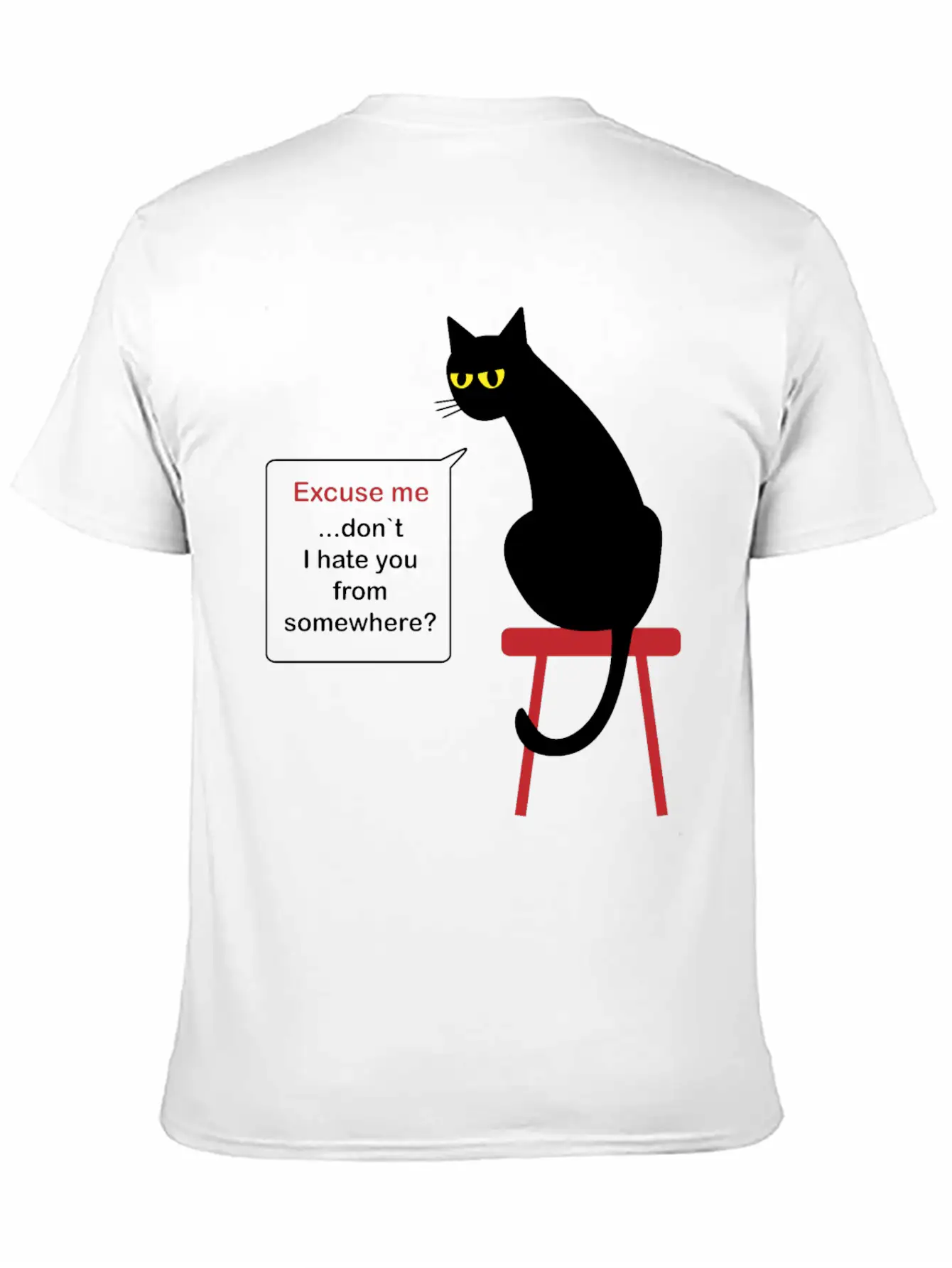 Hateful Cat Unisex Casual T-Shirt – Clean Design For Daily Comfort