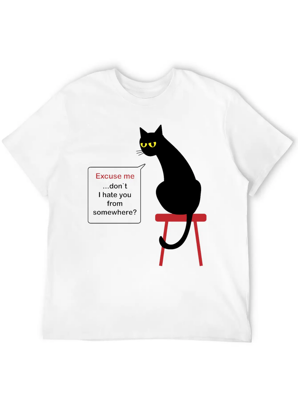Hateful Cat Unisex Casual T-Shirt – Clean Design For Daily Comfort