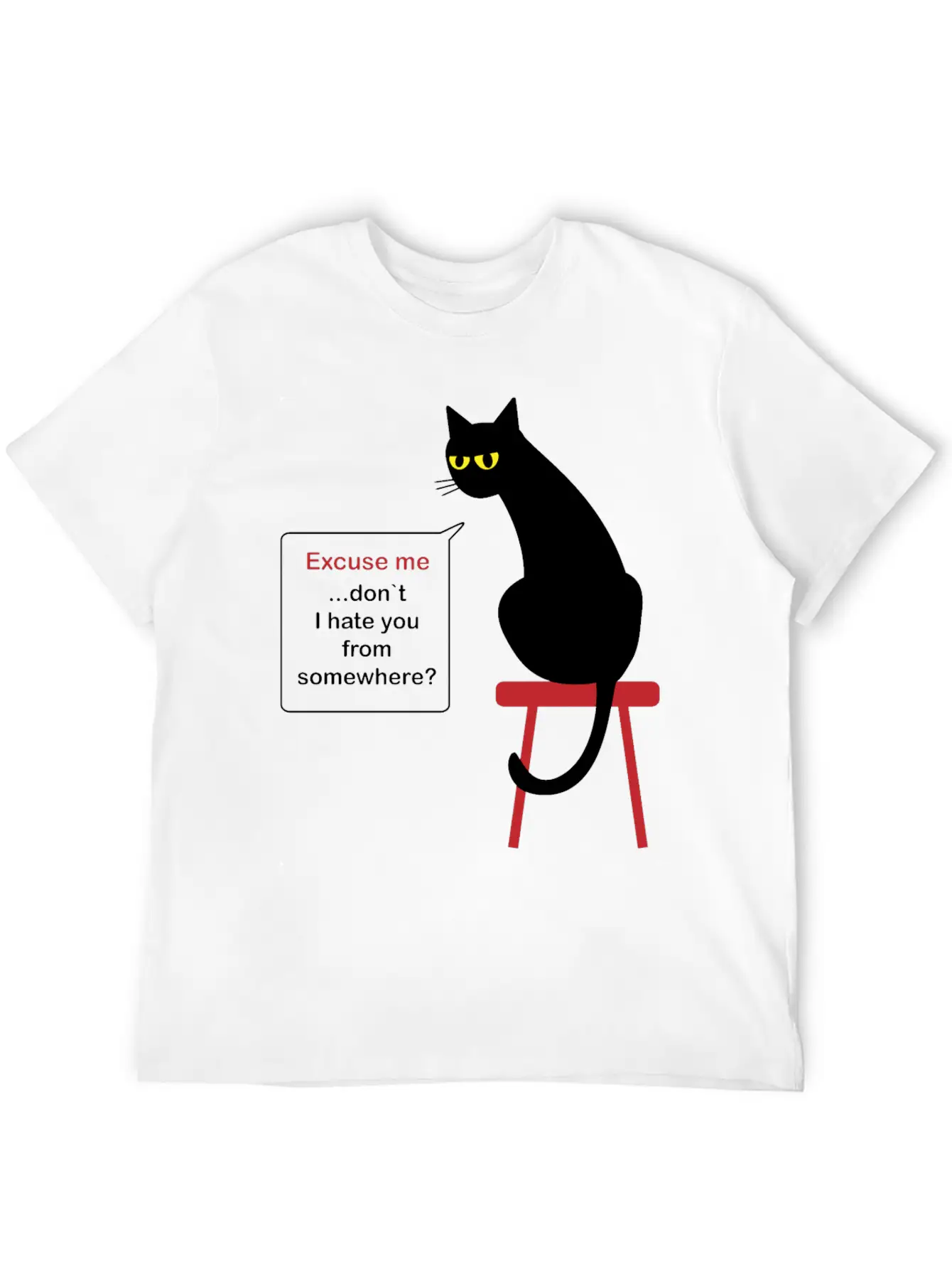 Hateful Cat Unisex Casual T-Shirt – Clean Design For Daily Comfort
