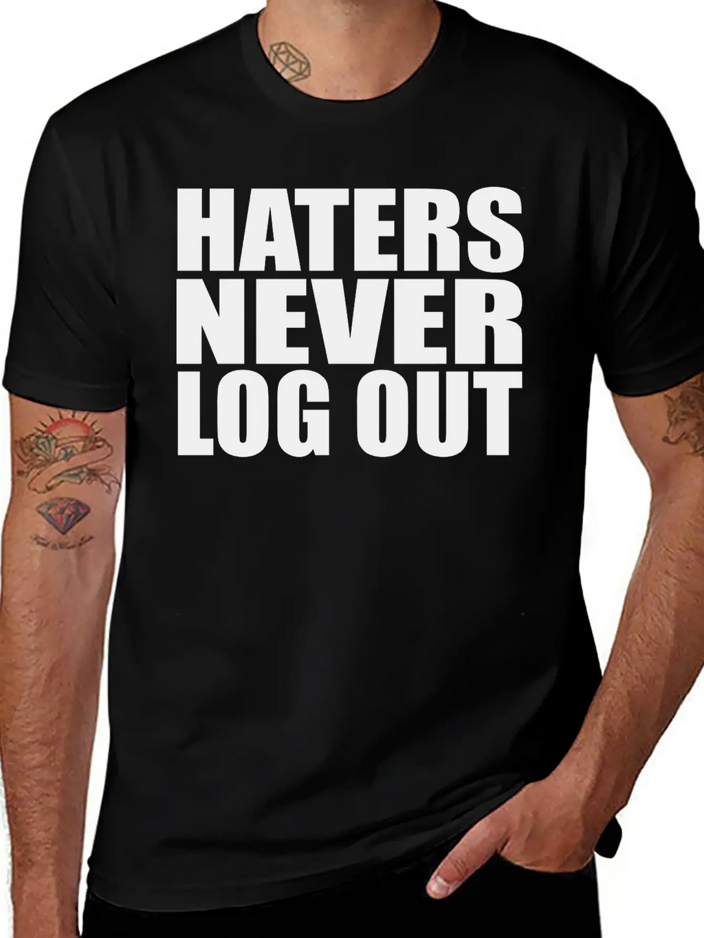 Haters Never Log Out Classic Fit Graphic Tee For Daily Comfort – Unisex Cotton Shirt
