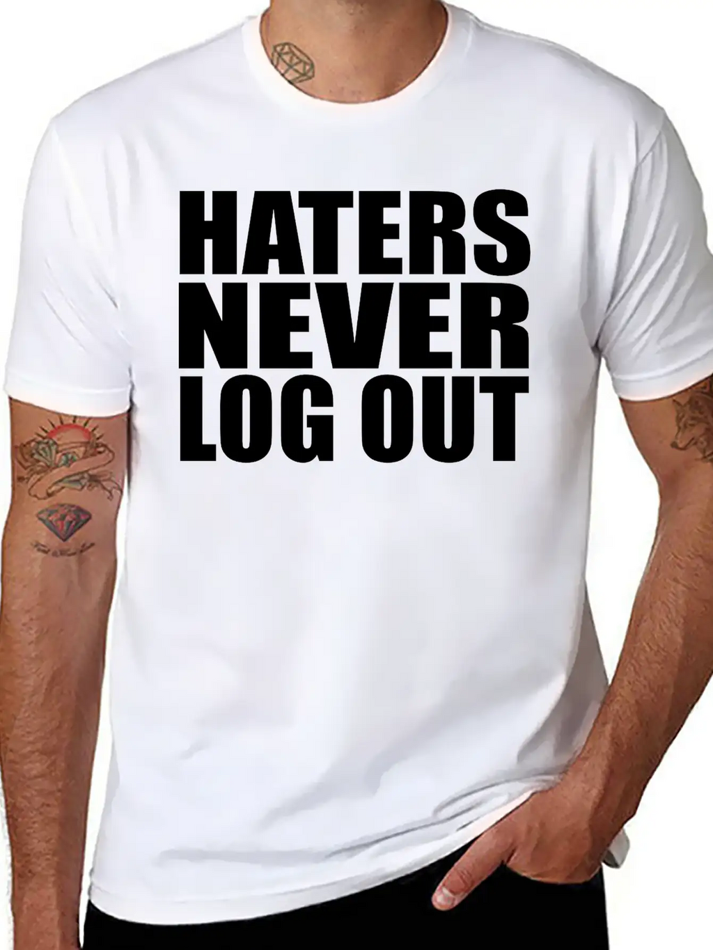 Haters Never Log Out Classic Fit Graphic Tee For Daily Comfort – Unisex Cotton Shirt