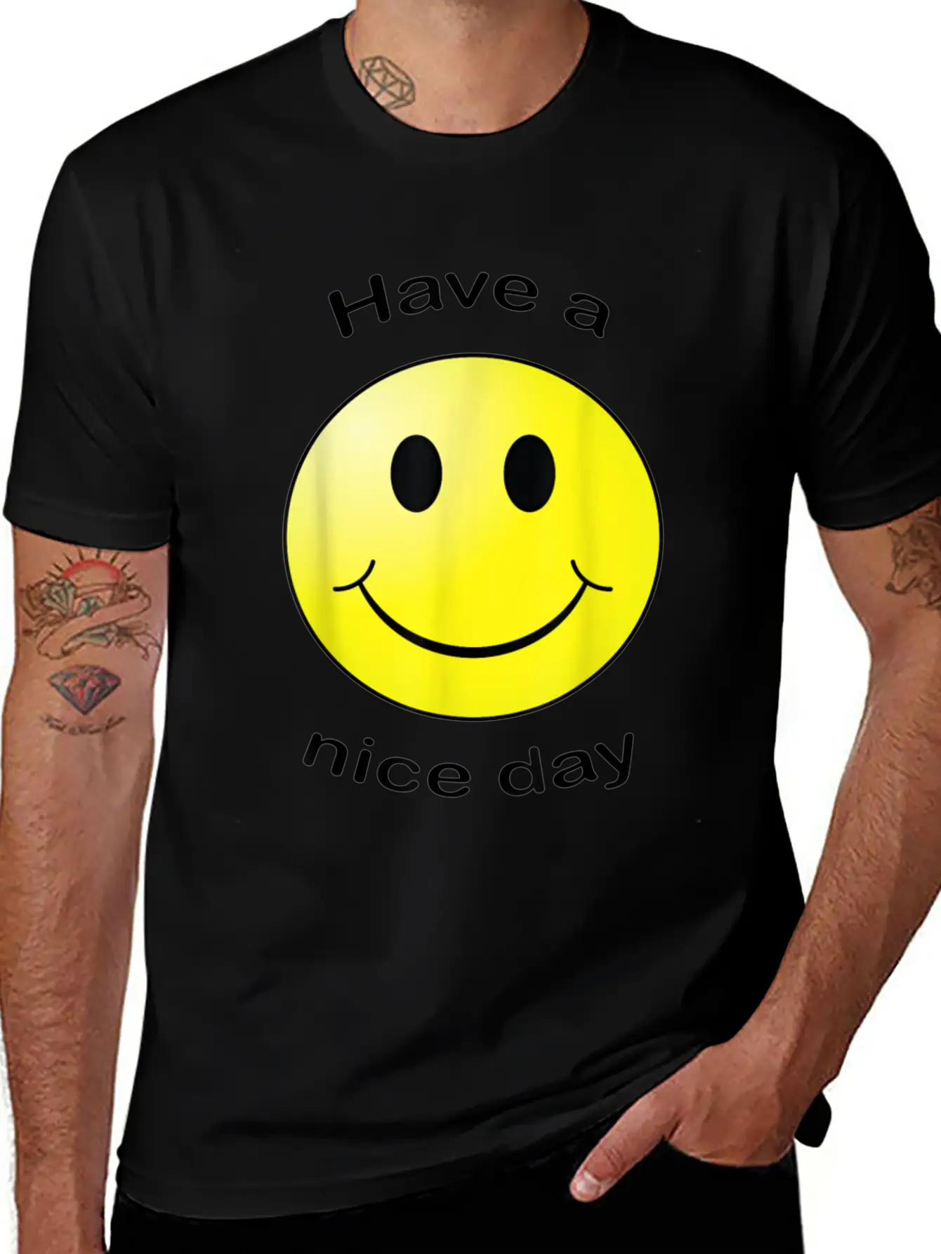 Have A Nice Day Face Gift Unisex Short Sleeve Soft Cotton T-Shirt – Casual Everyday Wear