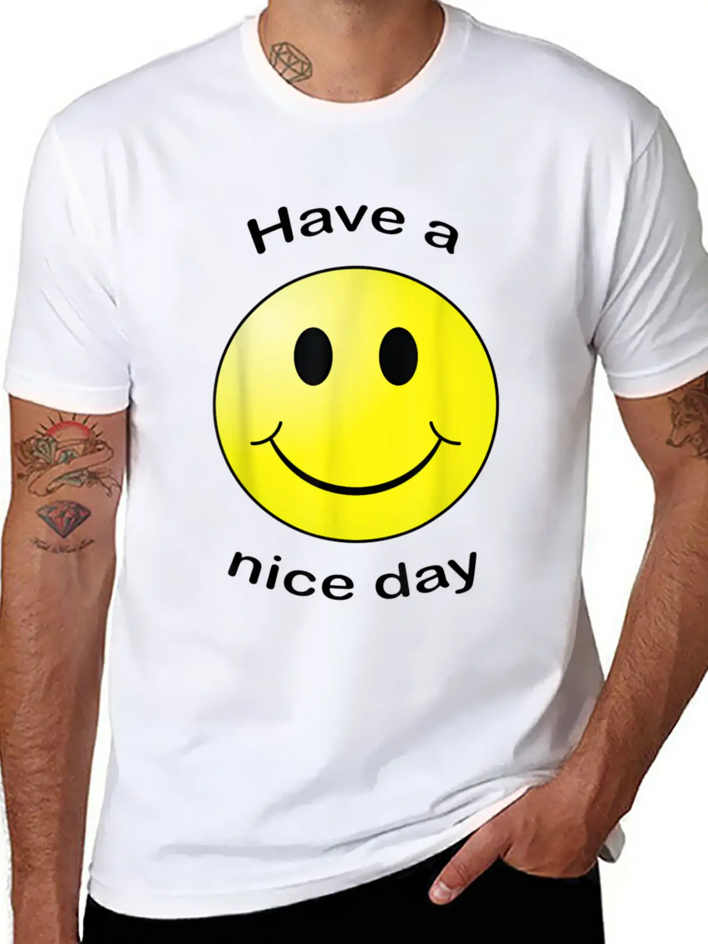 Have A Nice Day Face Gift Unisex Short Sleeve Soft Cotton T-Shirt – Casual Everyday Wear