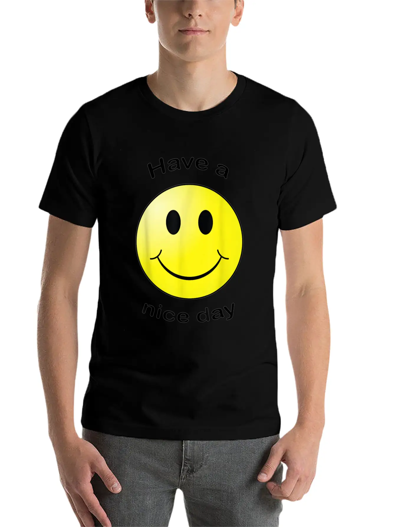 Have A Nice Day Face Gift Unisex Short Sleeve Soft Cotton T-Shirt – Casual Everyday Wear