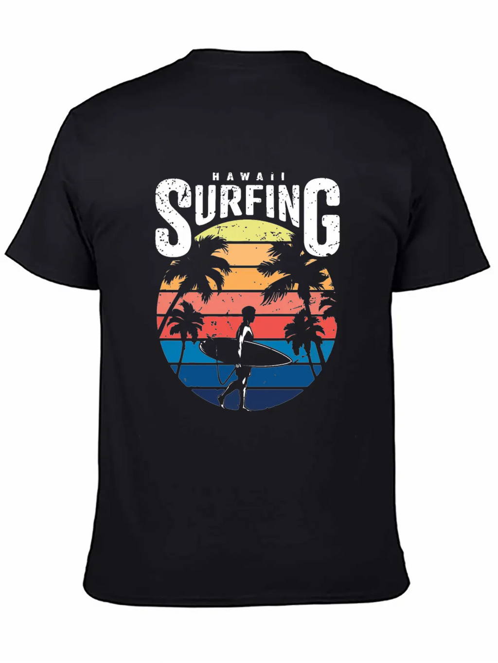 Hawaii Surfing Unisex Short Sleeve Soft Cotton T-Shirt – Casual Everyday Wear