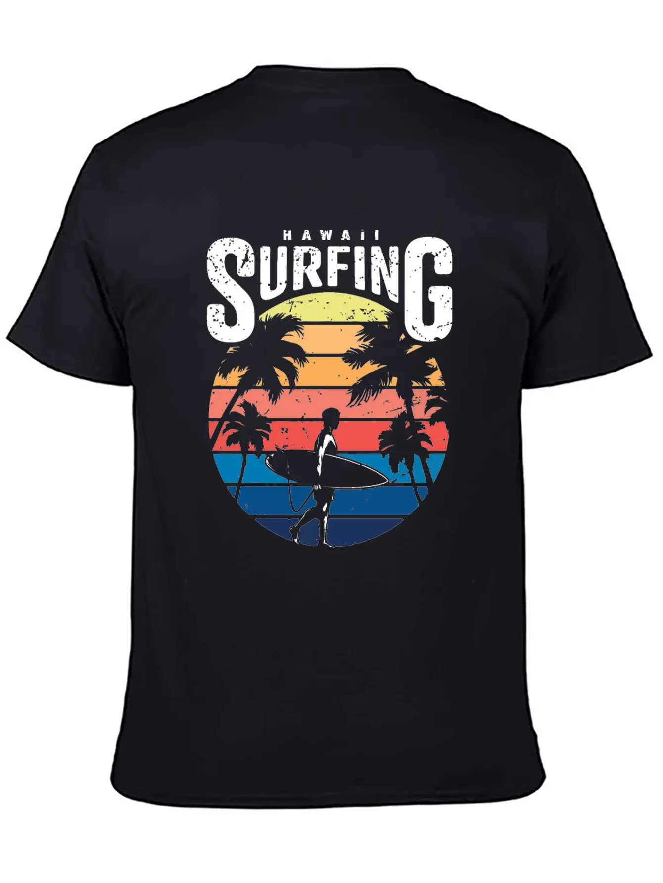 Hawaii Surfing Unisex Short Sleeve Soft Cotton T-Shirt – Casual Everyday Wear