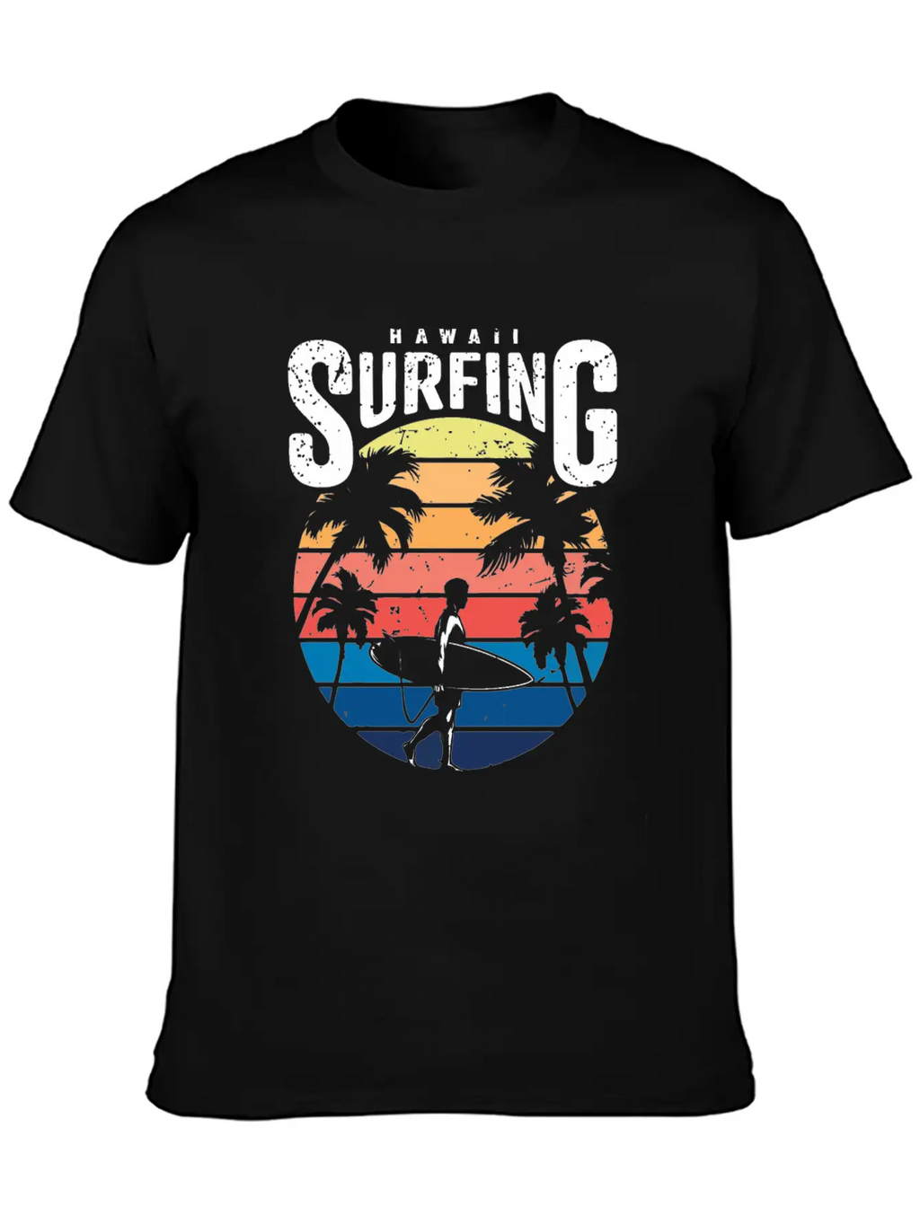 Hawaii Surfing Unisex Short Sleeve Soft Cotton T-Shirt – Casual Everyday Wear