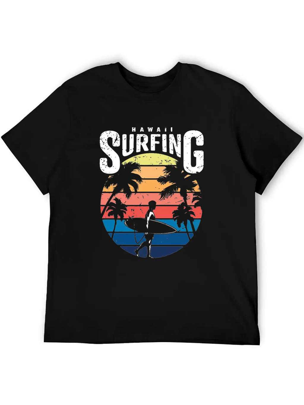 Hawaii Surfing Unisex Short Sleeve Soft Cotton T-Shirt – Casual Everyday Wear