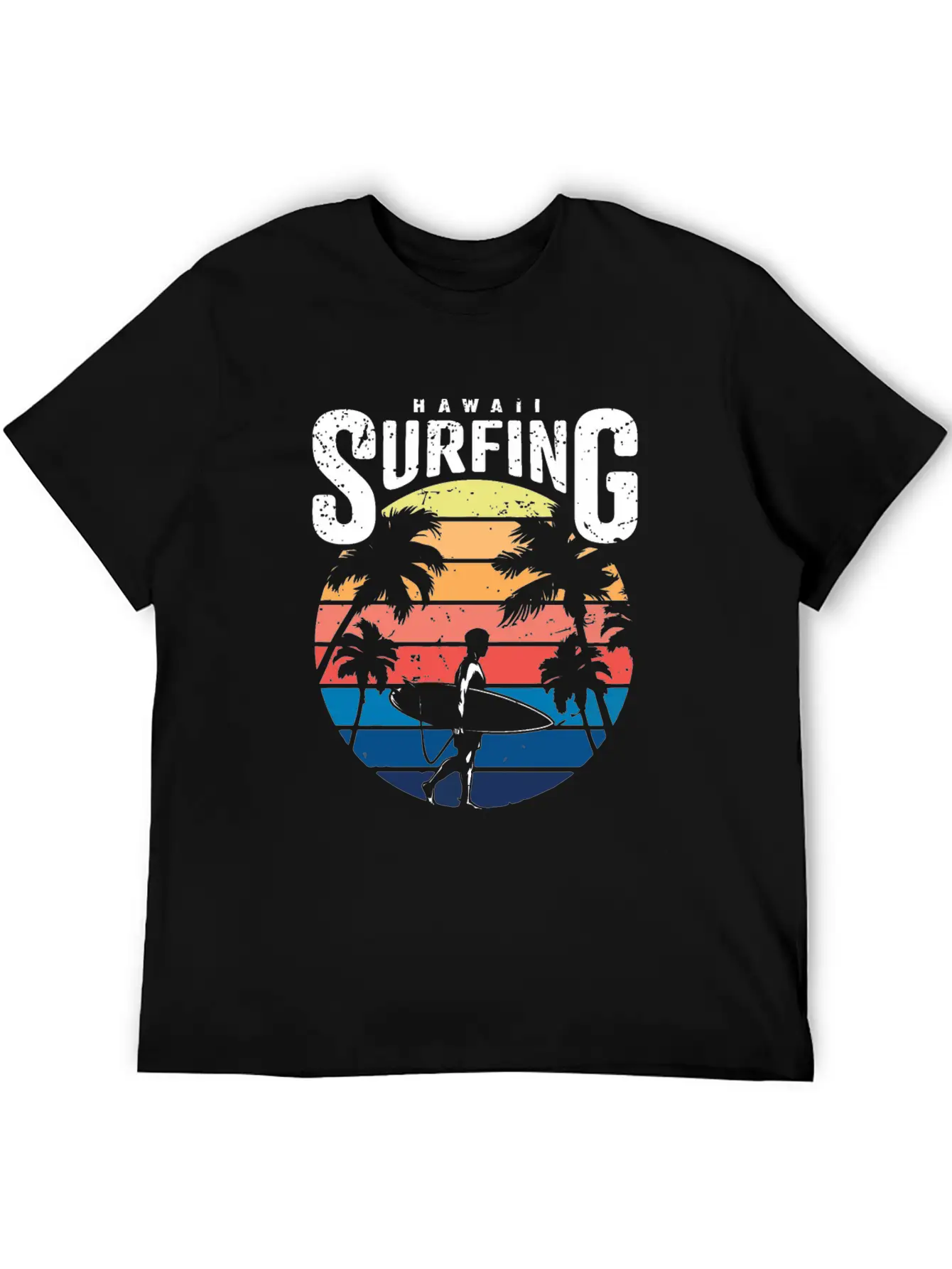 Hawaii Surfing Unisex Short Sleeve Soft Cotton T-Shirt – Casual Everyday Wear
