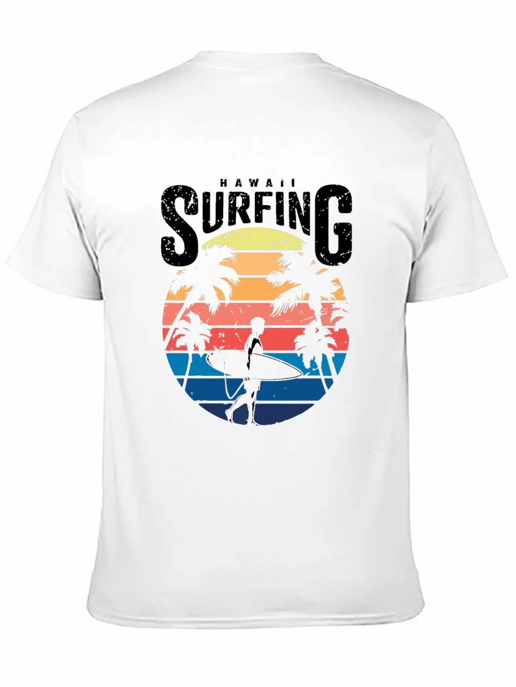 Hawaii Surfing Unisex Short Sleeve Soft Cotton T-Shirt – Casual Everyday Wear