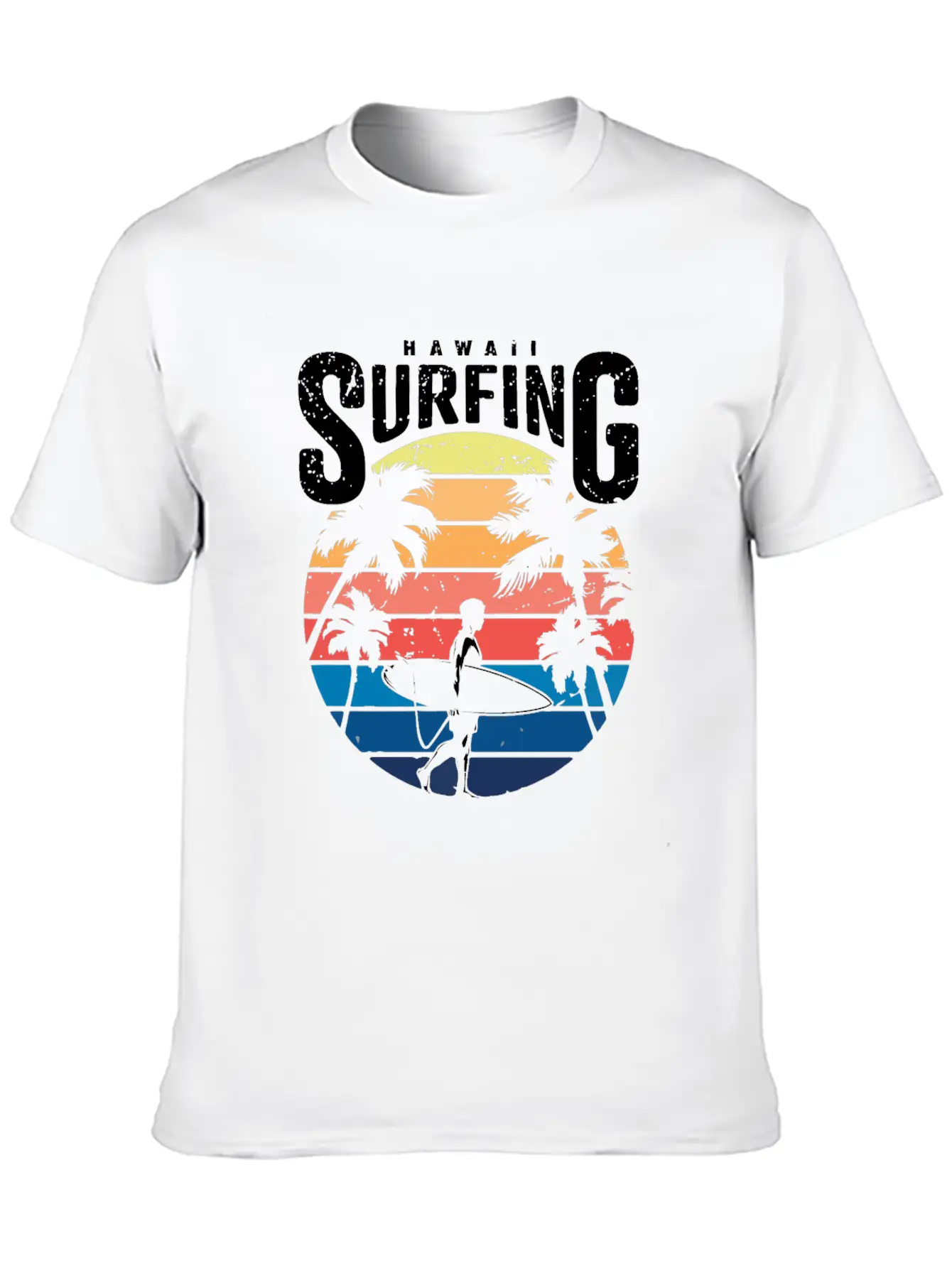 Hawaii Surfing Unisex Short Sleeve Soft Cotton T-Shirt – Casual Everyday Wear