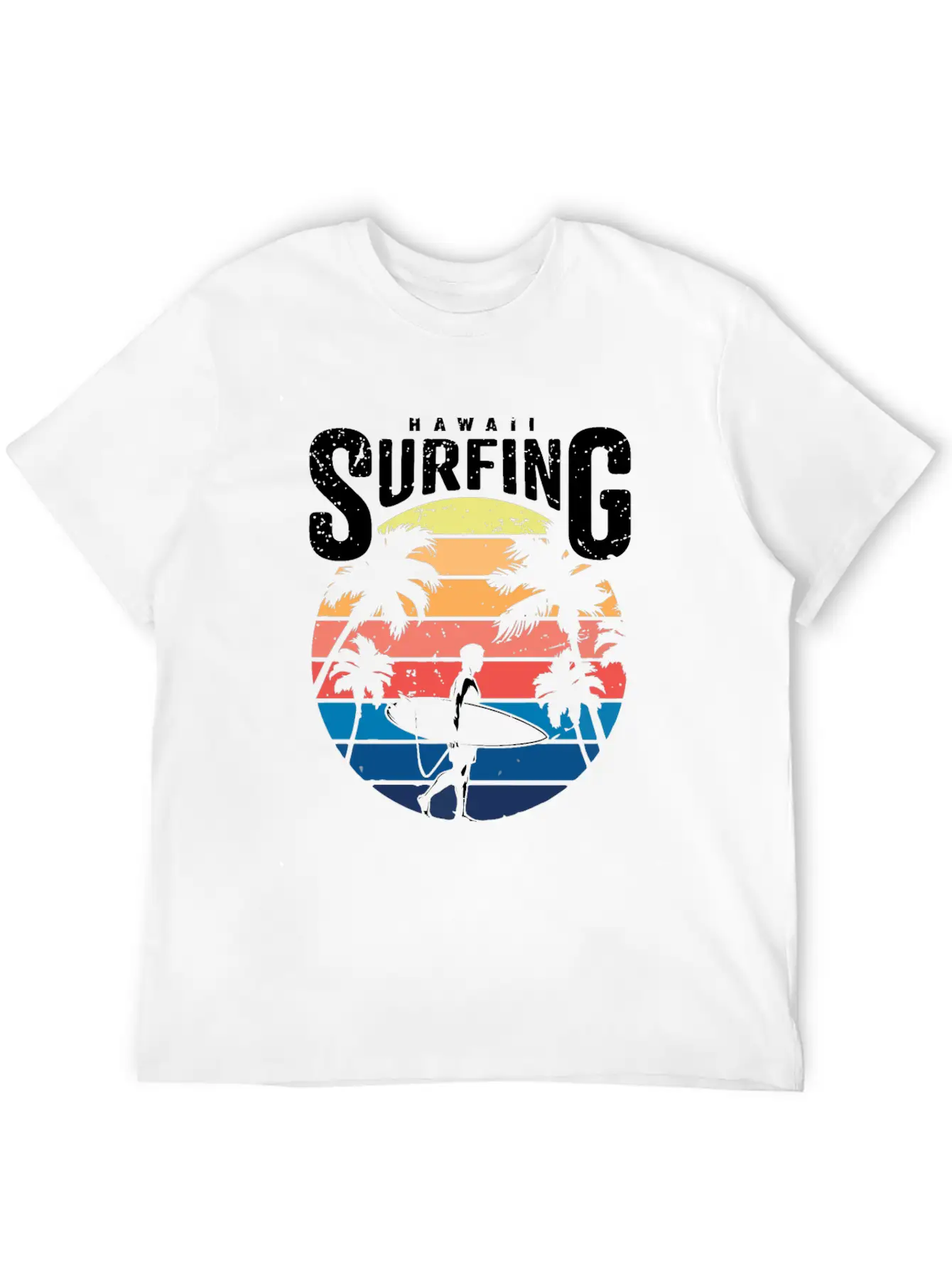 Hawaii Surfing Unisex Short Sleeve Soft Cotton T-Shirt – Casual Everyday Wear