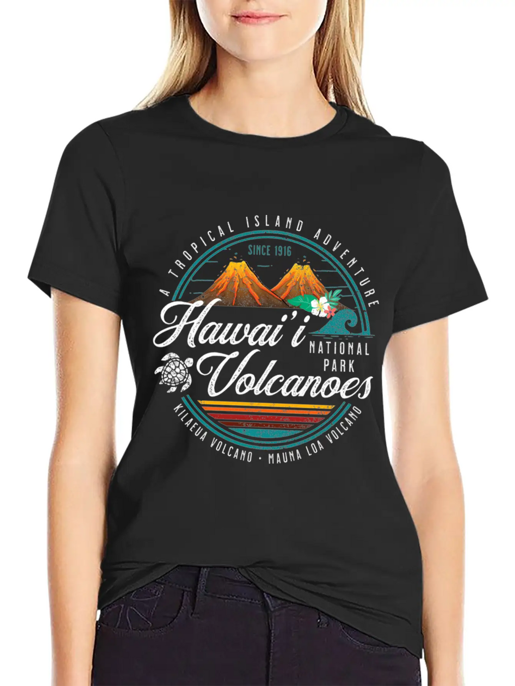 Hawaii Volcanoes National Park Kilauea Mauna Load Unisex Short Sleeve Soft Cotton T-Shirt – Casual Everyday Wear