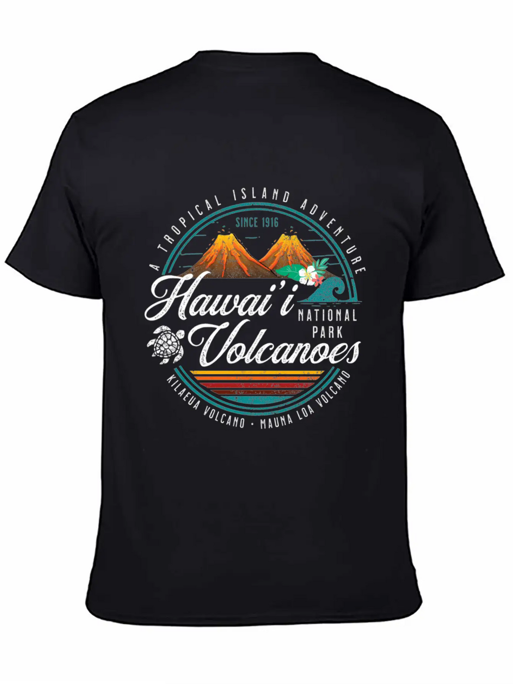 Hawaii Volcanoes National Park Kilauea Mauna Load Unisex Short Sleeve Soft Cotton T-Shirt – Casual Everyday Wear