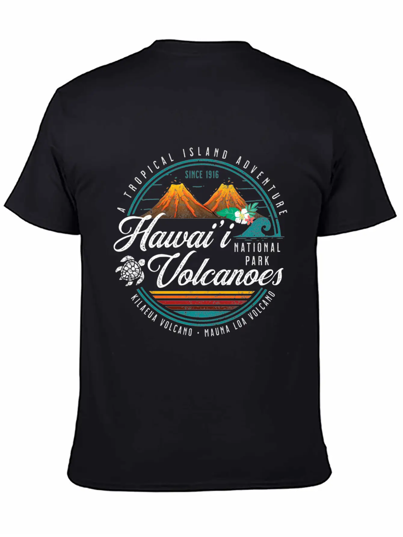 Hawaii Volcanoes National Park Kilauea Mauna Load Unisex Short Sleeve Soft Cotton T-Shirt – Casual Everyday Wear