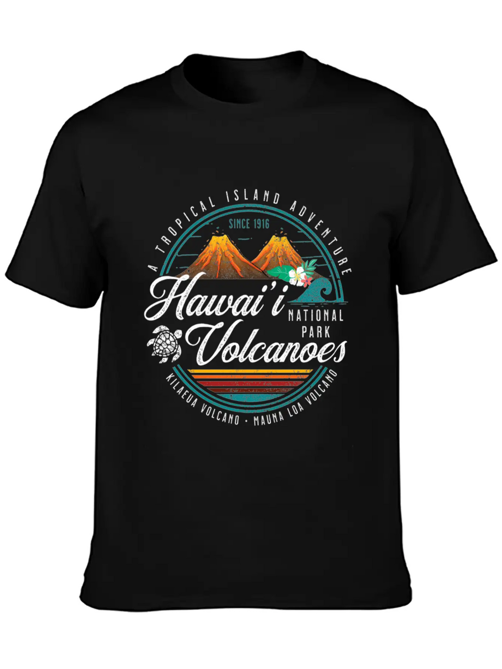Hawaii Volcanoes National Park Kilauea Mauna Load Unisex Short Sleeve Soft Cotton T-Shirt – Casual Everyday Wear