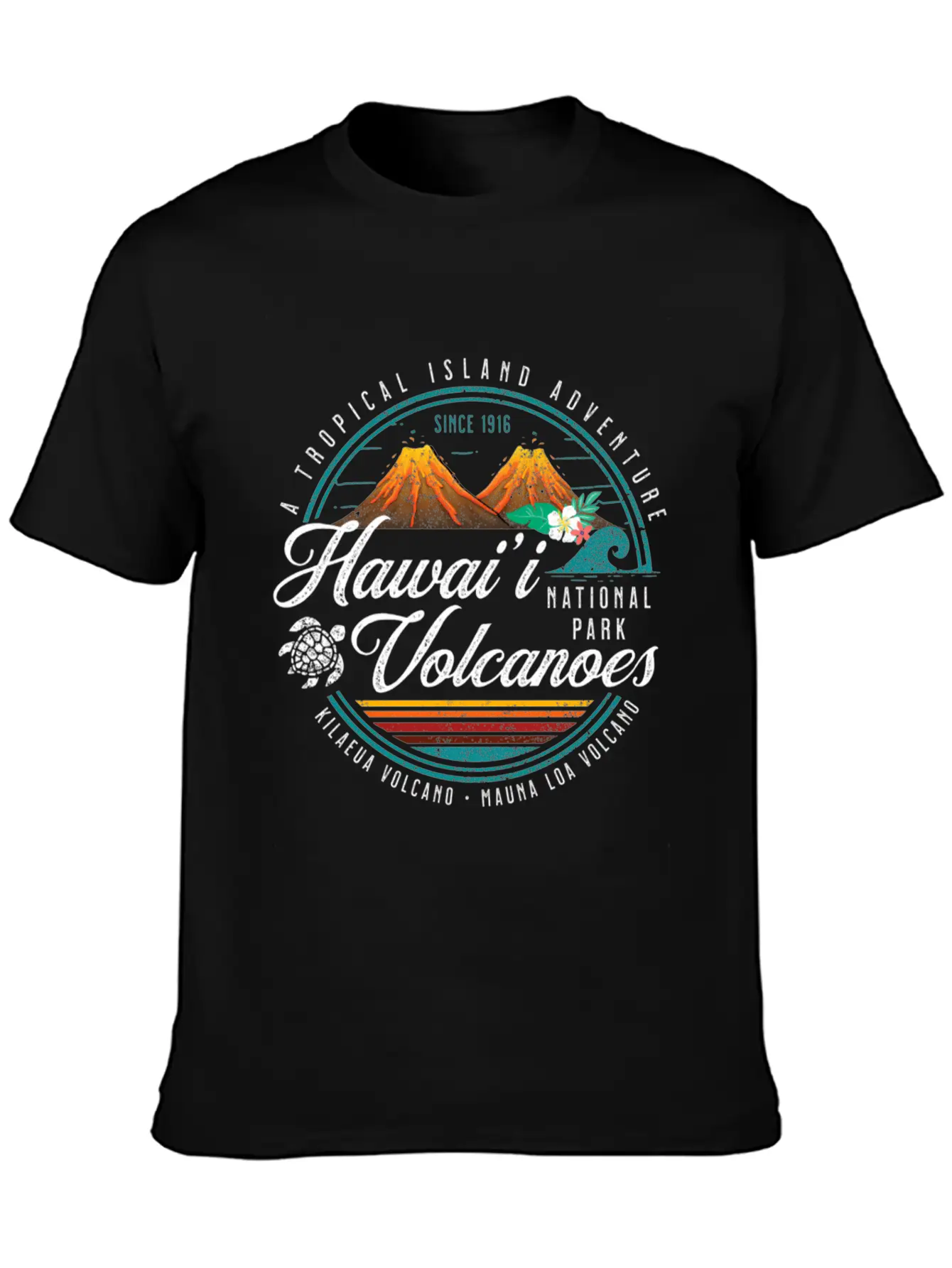 Hawaii Volcanoes National Park Kilauea Mauna Load Unisex Short Sleeve Soft Cotton T-Shirt – Casual Everyday Wear