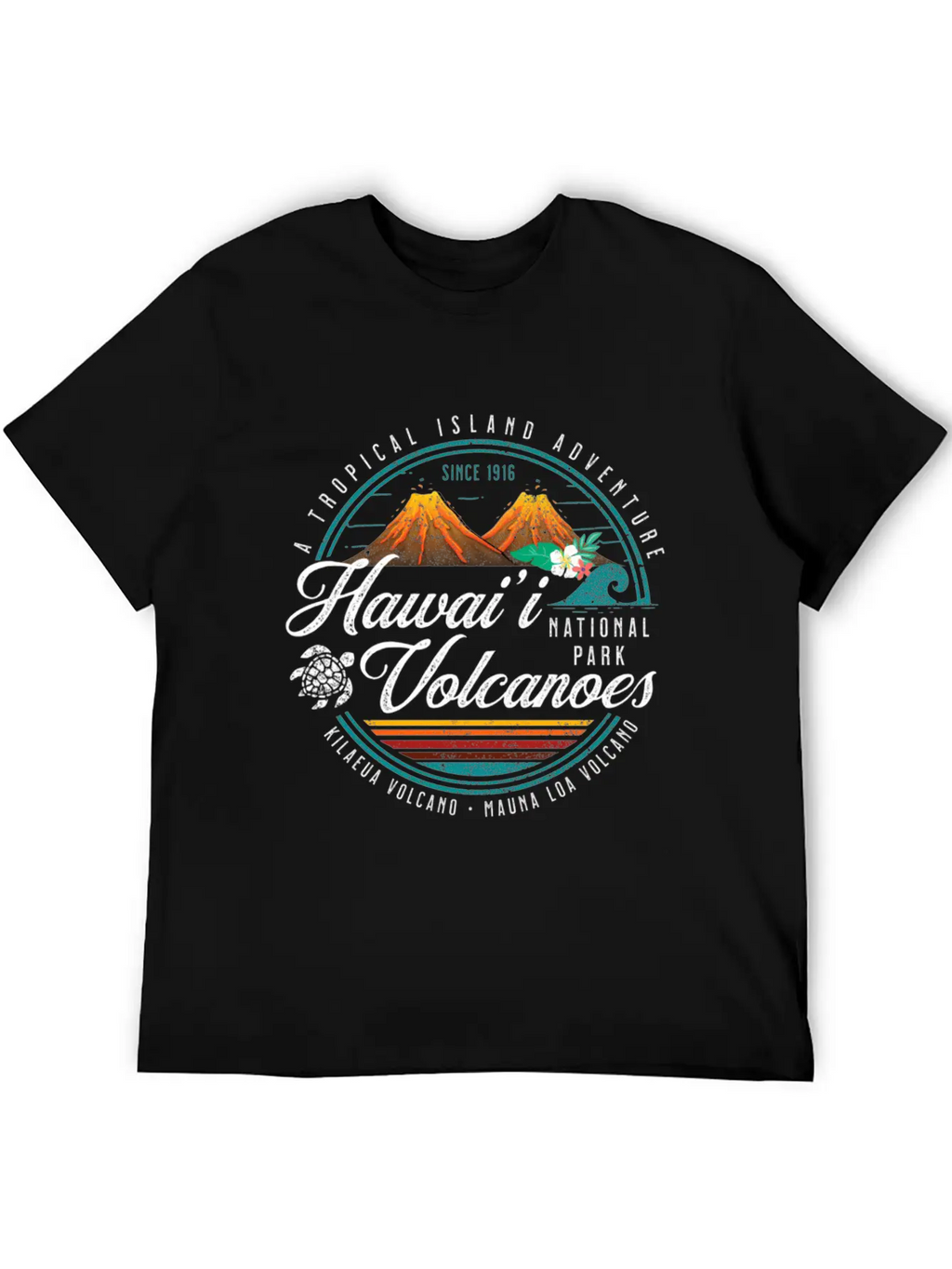 Hawaii Volcanoes National Park Kilauea Mauna Load Unisex Short Sleeve Soft Cotton T-Shirt – Casual Everyday Wear