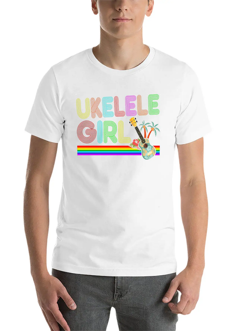 Hawaiian Ukulele Uke 70S Ukulele Breathable Soft Cotton T-Shirt – Timeless Casual Look