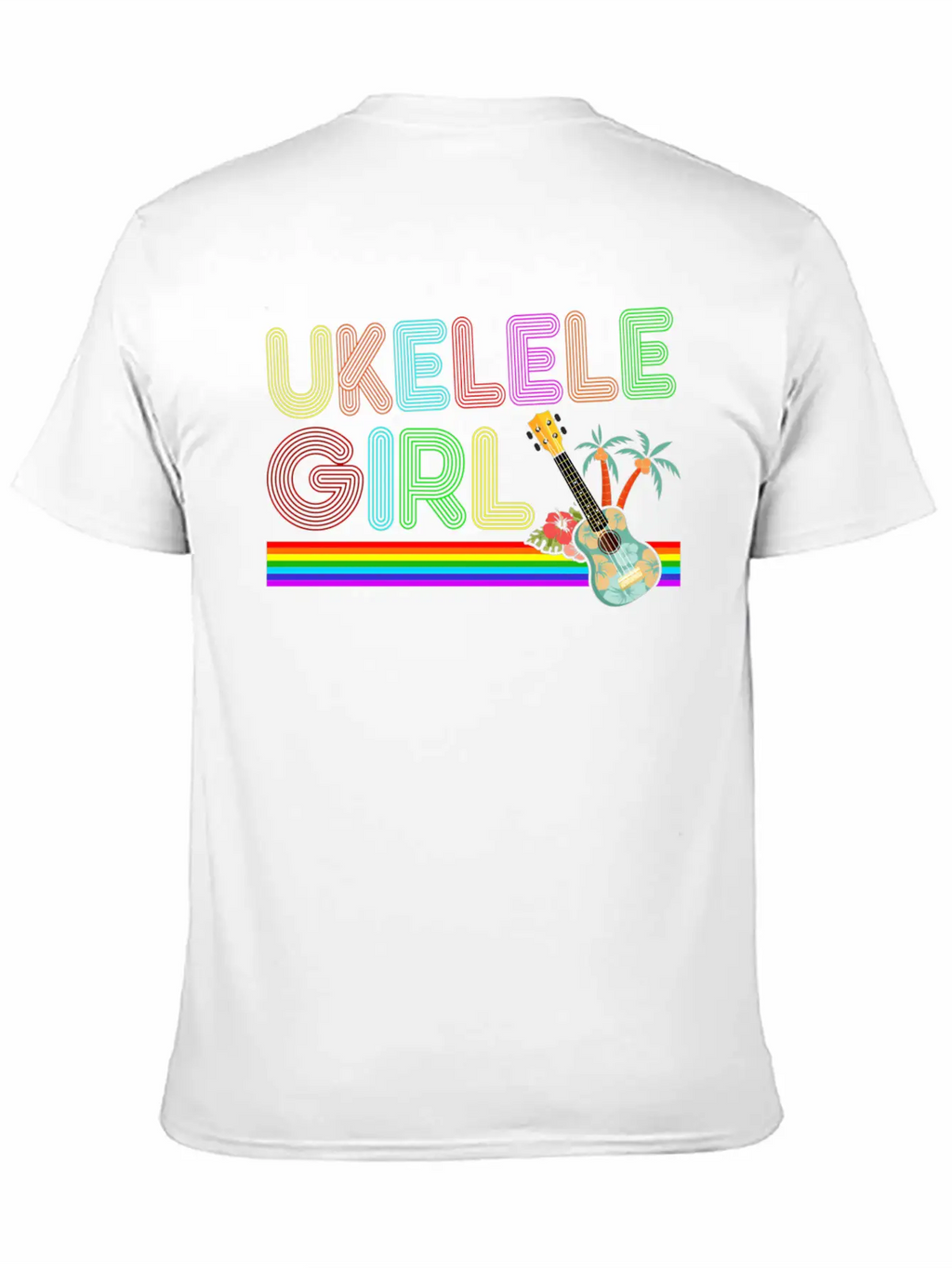Hawaiian Ukulele Uke 70S Ukulele Breathable Soft Cotton T-Shirt – Timeless Casual Look