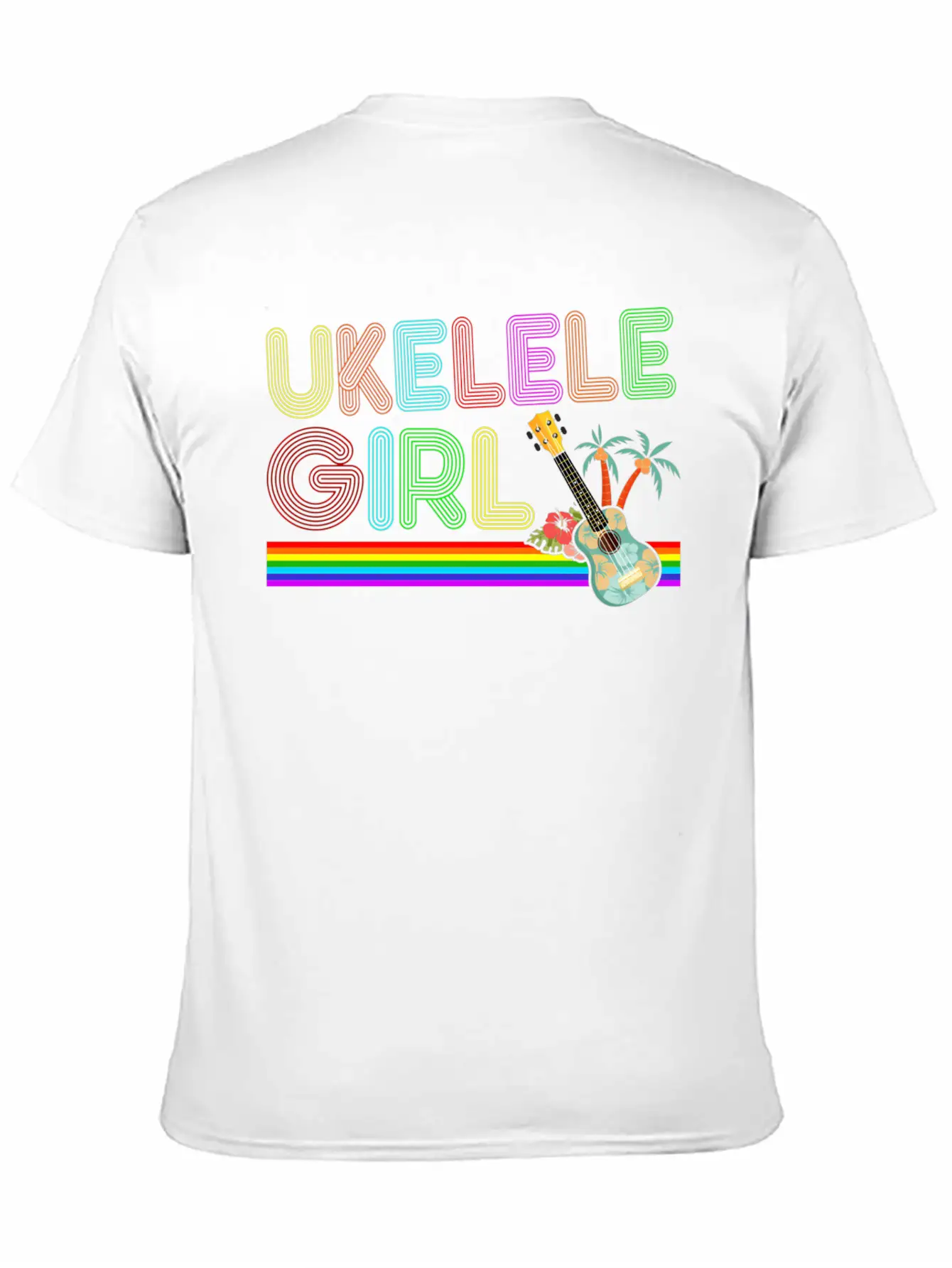 Hawaiian Ukulele Uke 70S Ukulele Casual Graphic T-Shirt – Simple And Comfortable Daily Wear