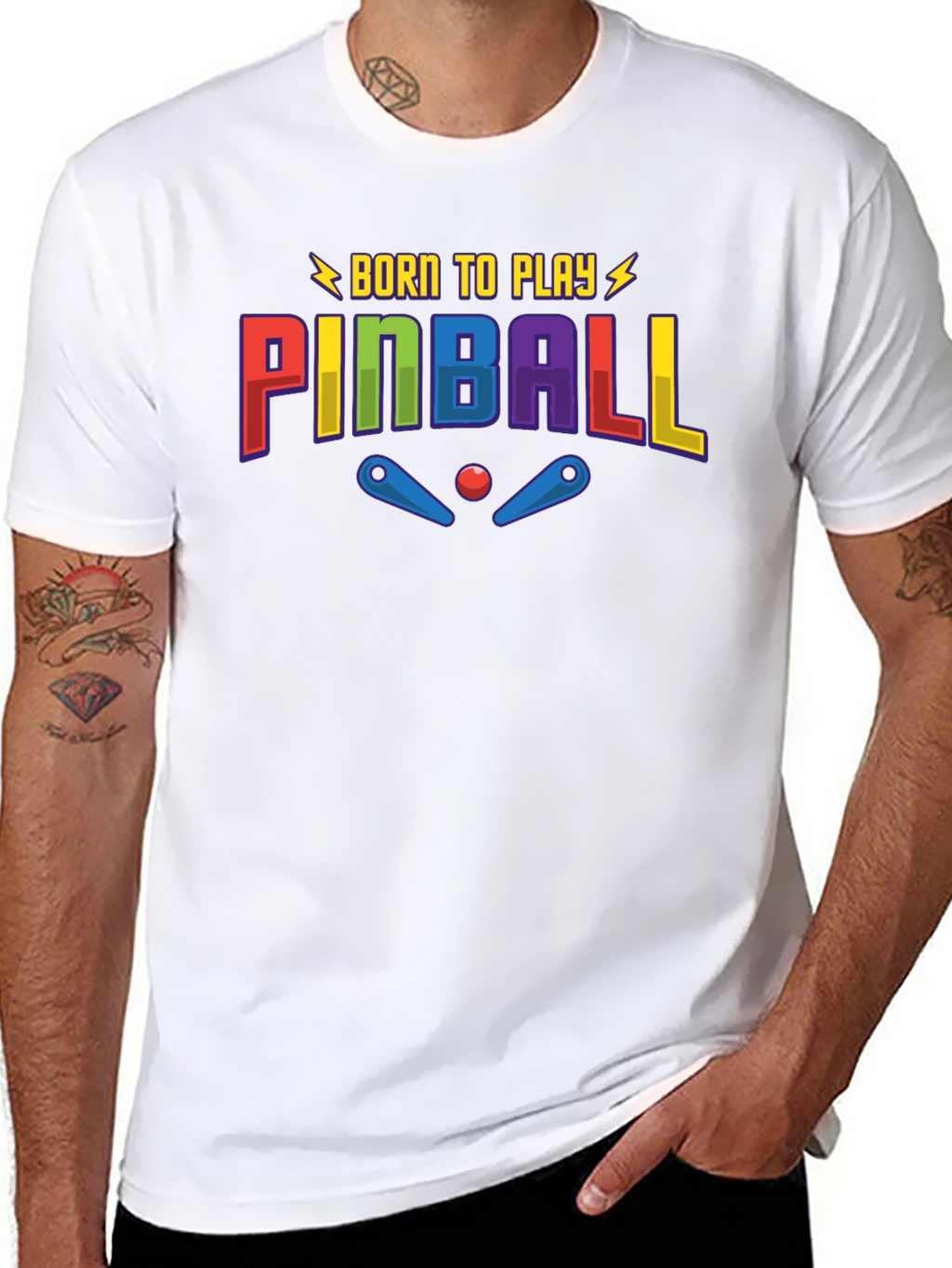 Born to Play Pinball Graphic T-Shirt