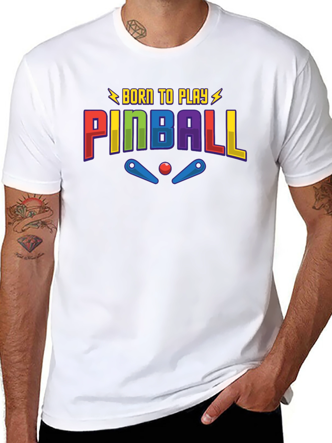 Born to Play Pinball Graphic T-Shirt
