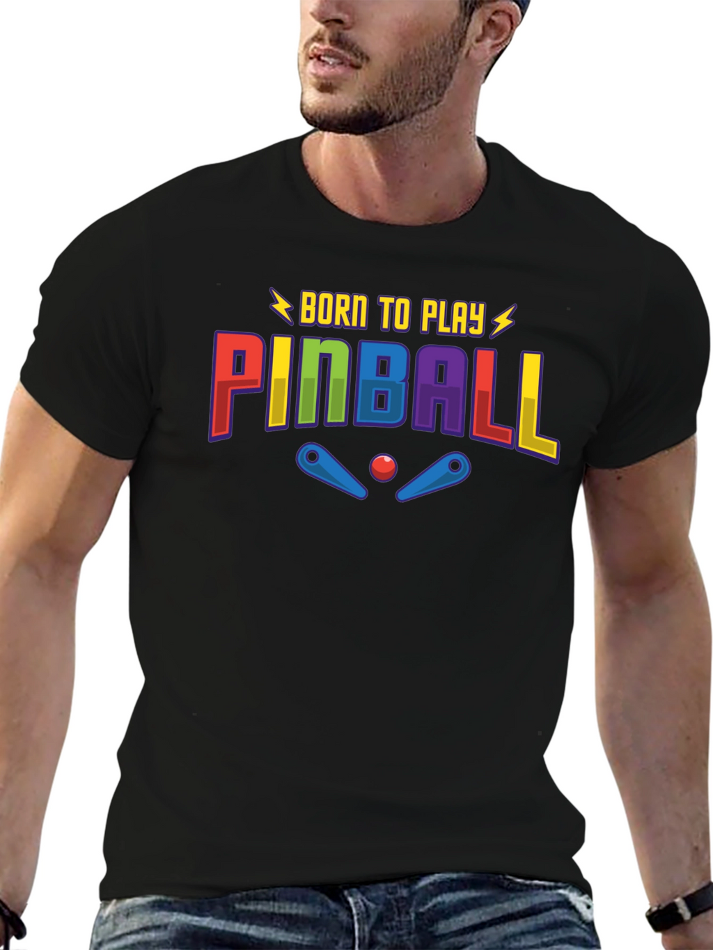 Born to Play Pinball Graphic T-Shirt