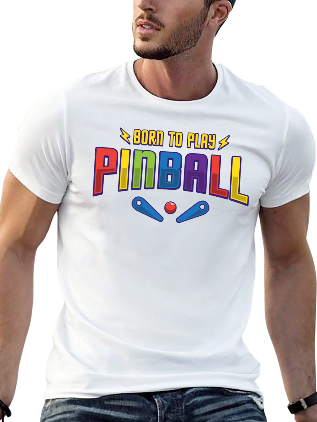 Born to Play Pinball Graphic T-Shirt