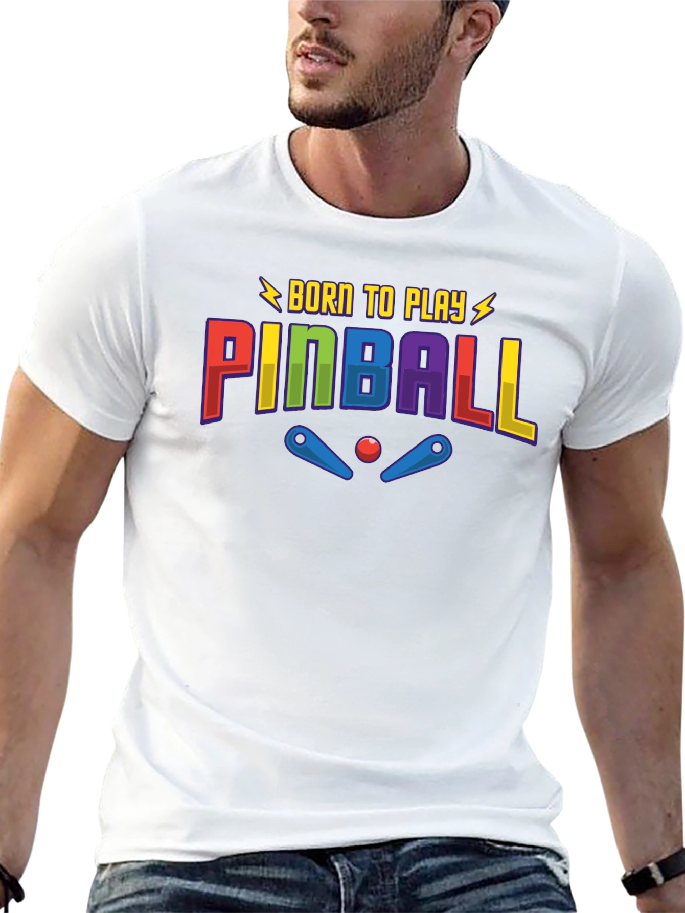 Born to Play Pinball Graphic T-Shirt