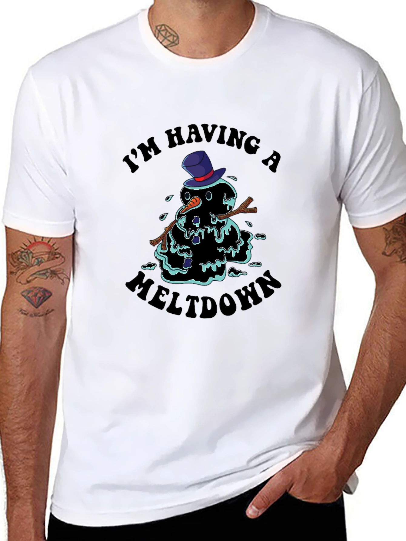 Meltdown Snowman Graphic Tee - Im Having A Meltdown T-Shirt