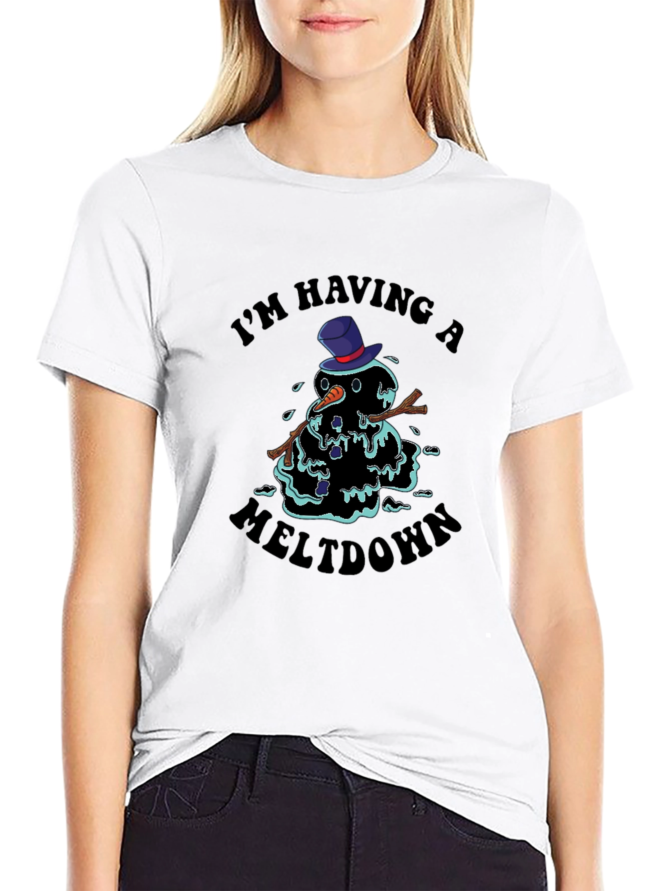 Meltdown Snowman Graphic Tee - Im Having A Meltdown T-Shirt