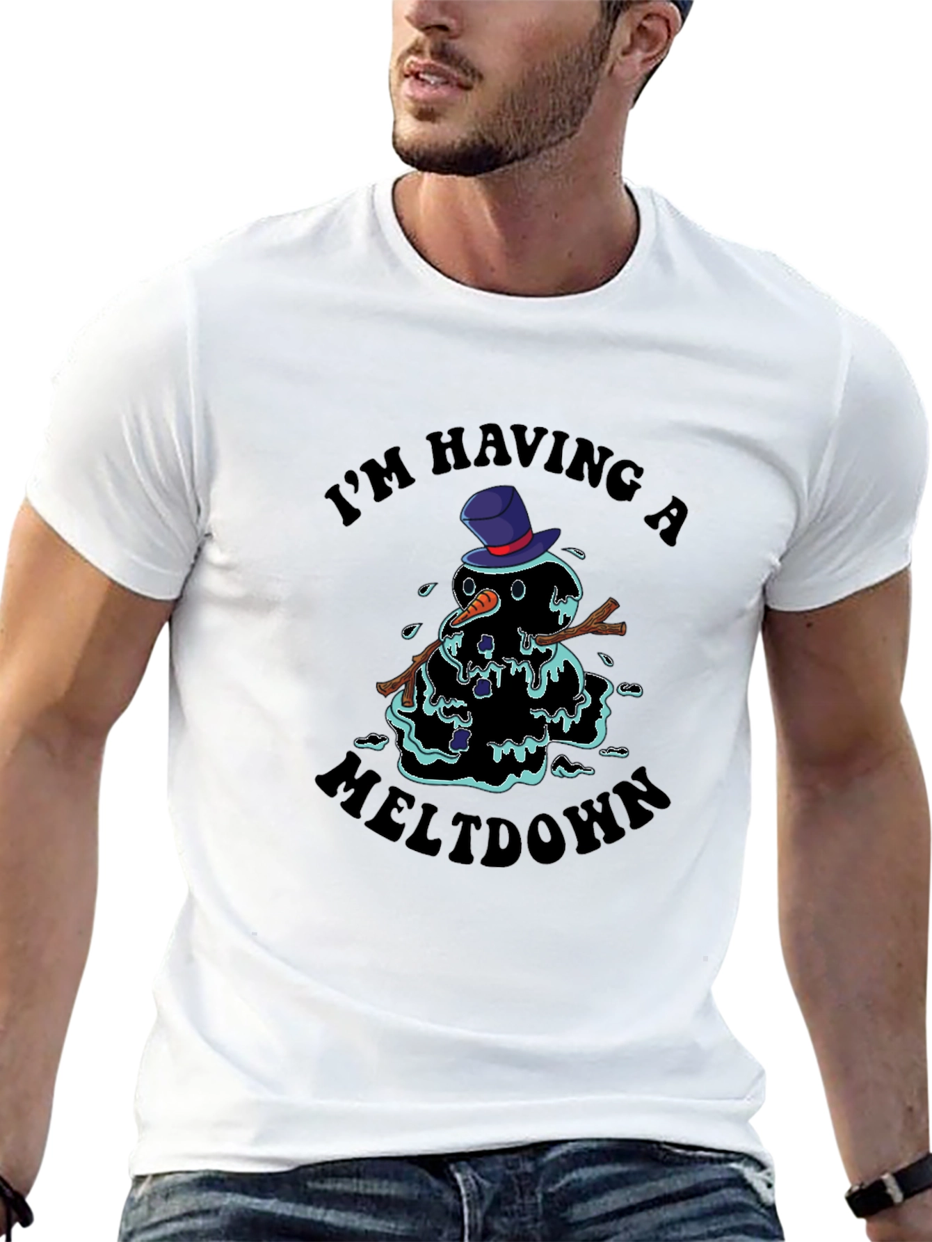 Meltdown Snowman Graphic Tee - Im Having A Meltdown T-Shirt