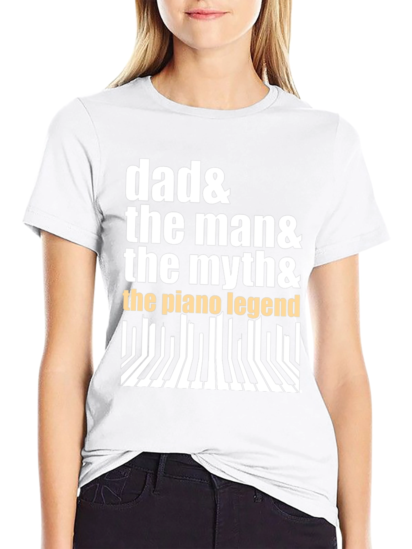 Dad Piano Legend Graphic Tee - Musician Gift