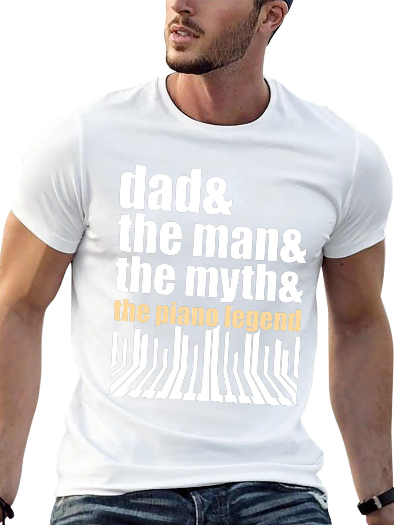 Dad Piano Legend Graphic Tee - Musician Gift