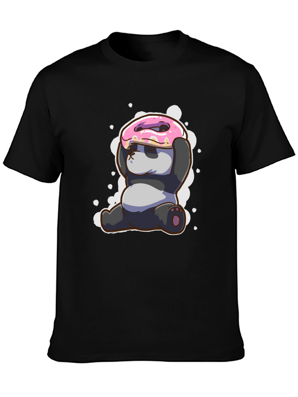 Funny Panda Donut T-Shirt - Cute Cartoon Tee