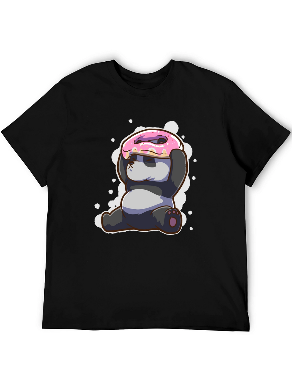 Funny Panda Donut T-Shirt - Cute Cartoon Tee