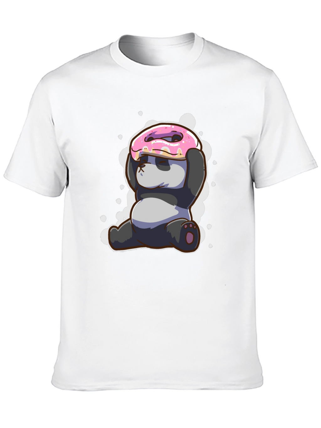 Funny Panda Donut T-Shirt - Cute Cartoon Tee